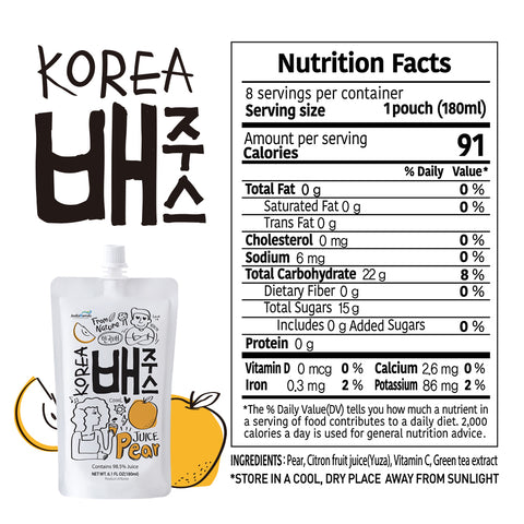 [좋은영농] 한국산 배로 만든 배주스 (180ml*8팩)