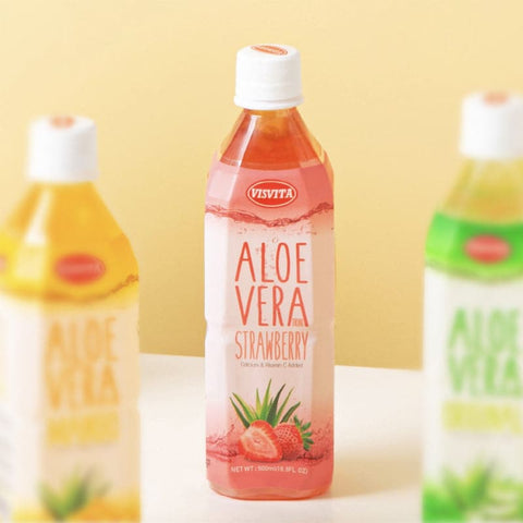 [Visvita] Sweet and Fresh Aloe Juice 500ml (Strawberry Flavor)