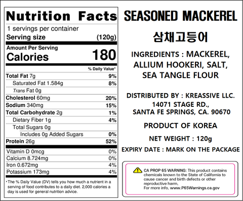 [Cheongyeon Fisheries] Fresh Mackerel 2pk
